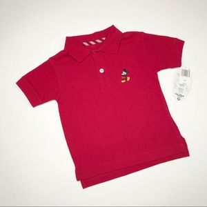 Disney Toddler Boy 2T Red Mickey Mouse Polo